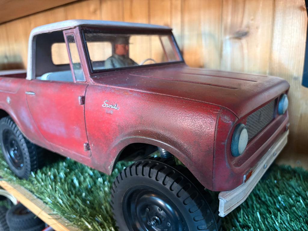 RC 3D Fab Factory 1/10 Scout Kit (Truck Top) for Axial 10.3 coyote and new builders kit. For Basecamp, CJ7 and SR5 need AXI-2997 bumper mount. One week lead time (Copy)