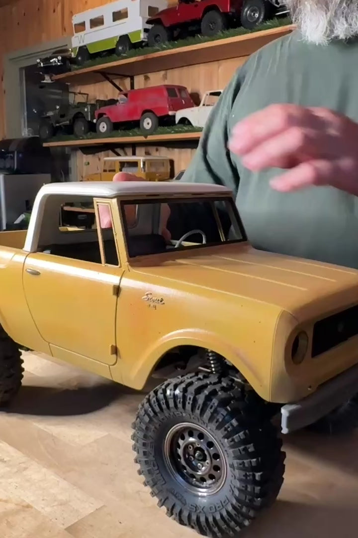 Yellow Fully Assembled pre production IH Scout for Axial 10.3